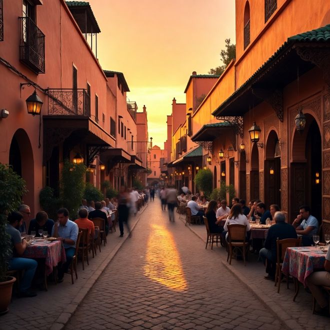 colorful Marrakech street